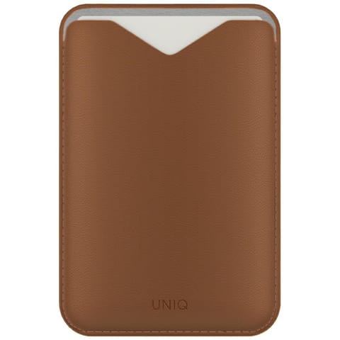 ⁨Magnetyczny portfel UNIQ Lyden Evo       stojak na telefon caramel⁩ w sklepie Wasserman.eu