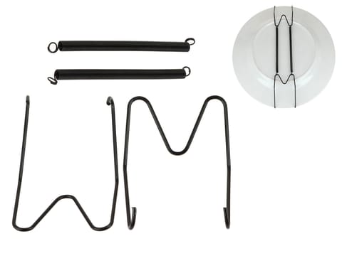 ⁨Zawiesie sprężynkowe - czarny uchwyt pod talerze 22 cm.⁩ w sklepie Wasserman.eu
