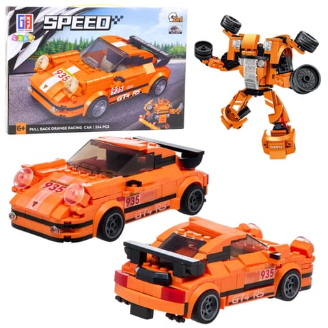 ⁨Klocki Konstrukcyjne Auto Robot 2w1 Pomarańczowy Napęd 354 el.⁩ w sklepie Wasserman.eu