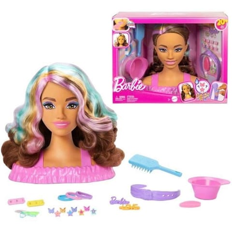 ⁨Barbie Głowa do stylizacji z brązowymi włosami⁩ w sklepie Wasserman.eu