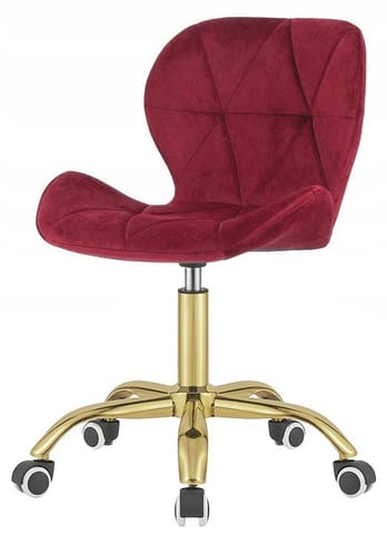 ⁨Krzesło obrotowe VASTO OFFICE VELVET BURGUNDY GOLD⁩ w sklepie Wasserman.eu