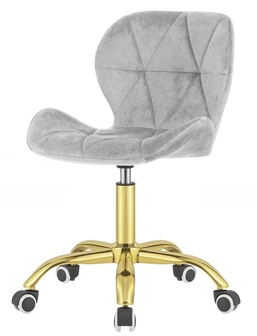 ⁨Krzesło obrotowe VASTO OFFICE VELVET GREY GOLD⁩ w sklepie Wasserman.eu