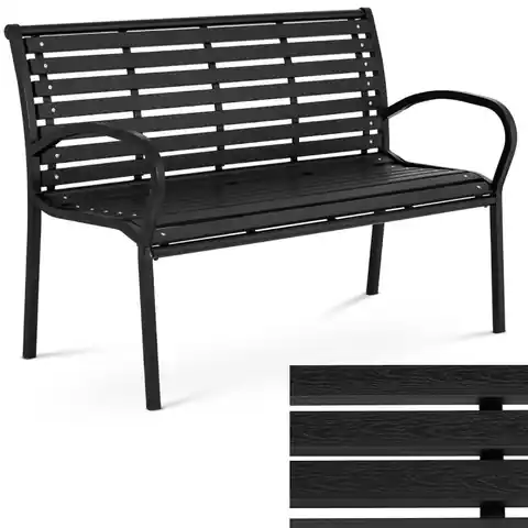 ⁨Bench garden bench park terrace metal free-standing 1250x580x810 cm⁩ at Wasserman.eu