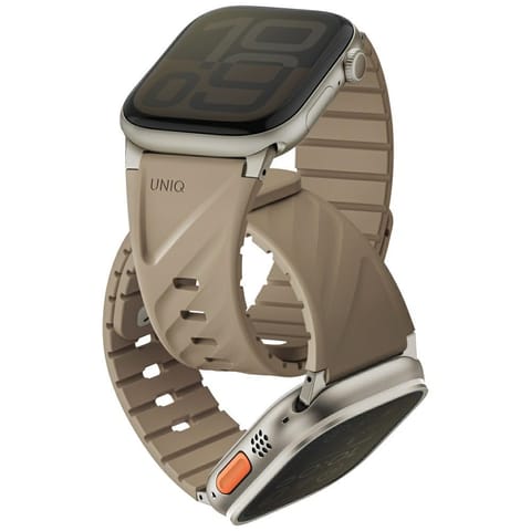 ⁨Pasek UNIQ Fluo do Apple Watch           49/46/45/44/42/41/40mm Magnetic beżowy⁩ w sklepie Wasserman.eu