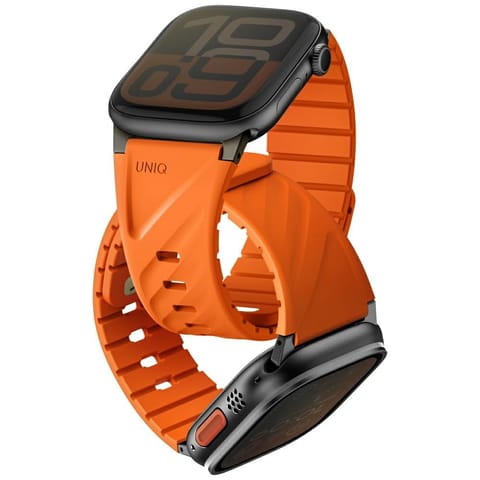 ⁨Pasek UNIQ Fluo do Apple Watch           49/46/45/44/42/41/40mm Magnetic pomarańczowy⁩ w sklepie Wasserman.eu