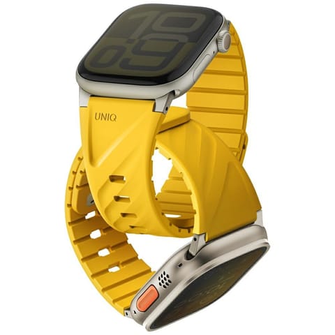 ⁨Pasek UNIQ Fluo do Apple Watch           49/46/45/44/42/41/40mm Magnetic żółty⁩ w sklepie Wasserman.eu