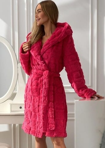 ⁨SZLAFROK L&L DAMSKI 2553 VALENTI MALINA (kolor malinowy, rozmiar S)⁩ w sklepie Wasserman.eu