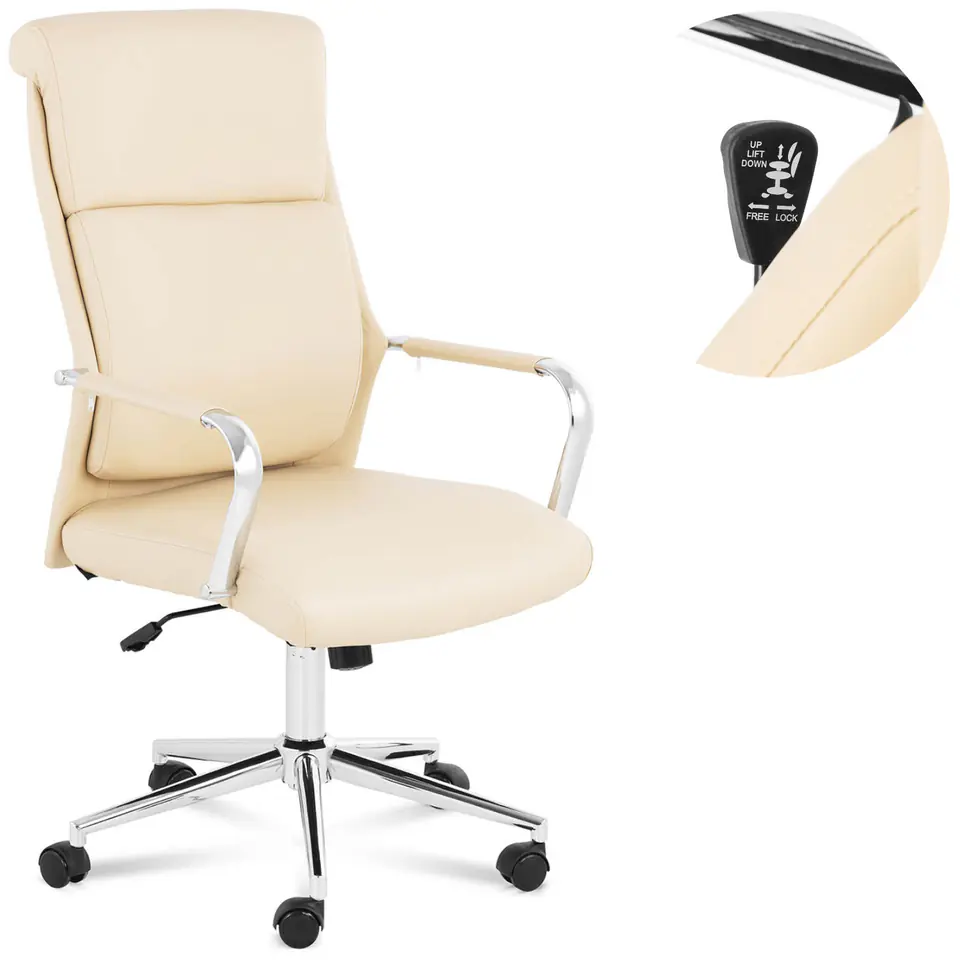 Armchair office chair swivel adjustable with tilt function up to 180 kg at Wasserman.eu