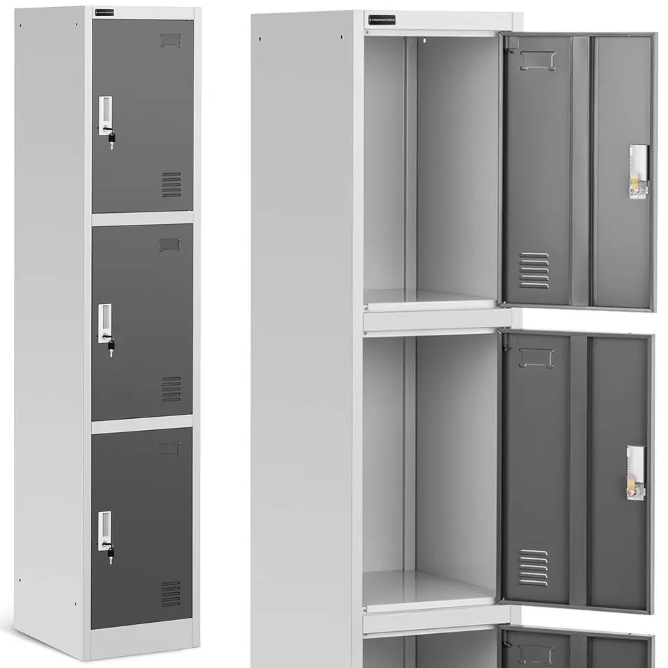 ⁨Metal social wardrobe with locks for 3-door key⁩ at Wasserman.eu