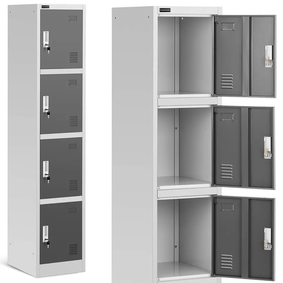 ⁨Metal breakfast social locker with locks for 4-door key⁩ at Wasserman.eu