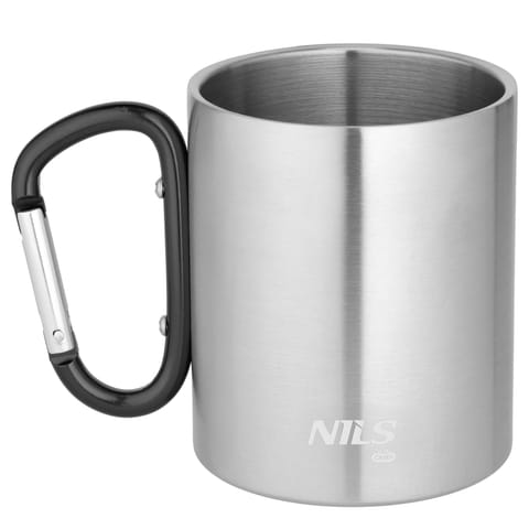 ⁨NC17110 KUBEK KEMPINGOWY Z KARABIŃCZYKIEM 330 ML STAL NIERDZEWNA CZARNY NILS CAMP⁩ w sklepie Wasserman.eu