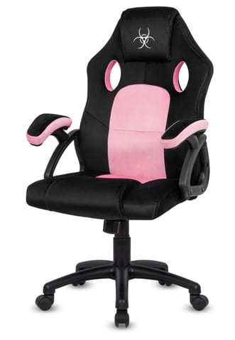 Fotel obrotowy do biurka CARRERA M ALCANTARA BLACK + PINK w sklepie Wasserman.eu