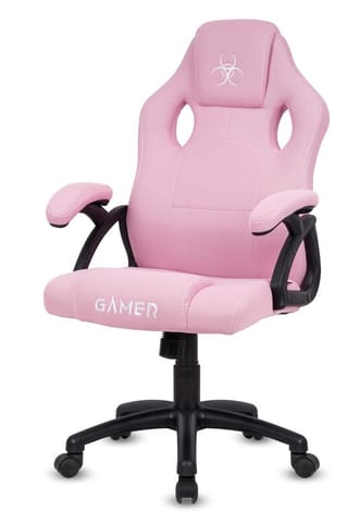⁨Fotel obrotowy do biurka CARRERA M FULL PINK FABRIC⁩ w sklepie Wasserman.eu