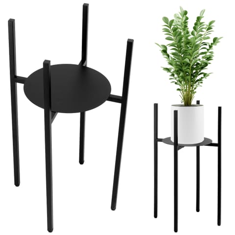 ⁨Kwietnik stojący loftowy Torre 60 cm czarny⁩ w sklepie Wasserman.eu