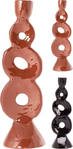 ⁨ŚWIECZNIK SZKLIWIONY 25CM 2 RODZAJE⁩ w sklepie Wasserman.eu