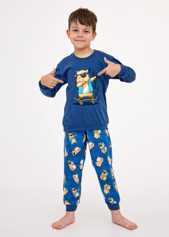 ⁨PIŻAMA CORNETTE CHŁ KD-593/177 CAPYBARA (kolor jeans print, rozmiar 122-128)⁩ w sklepie Wasserman.eu