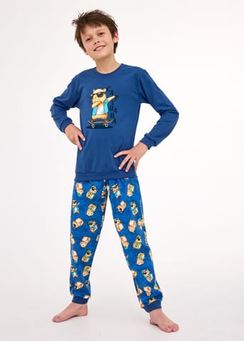 ⁨PIŻAMA CORNETTE CHŁ KY-966/177 CAPYBARA (kolor jeans, rozmiar 134-140)⁩ w sklepie Wasserman.eu