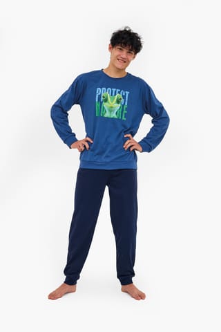⁨PIŻAMA CORNETTE CHŁ KY-999/55 PROTECT (kolor jeans, rozmiar 158-164)⁩ w sklepie Wasserman.eu