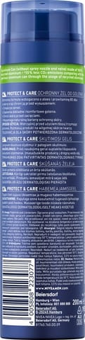 ⁨NIVEA Men Żel do golenia ochronny Protect & Care 200 ml⁩ w sklepie Wasserman.eu