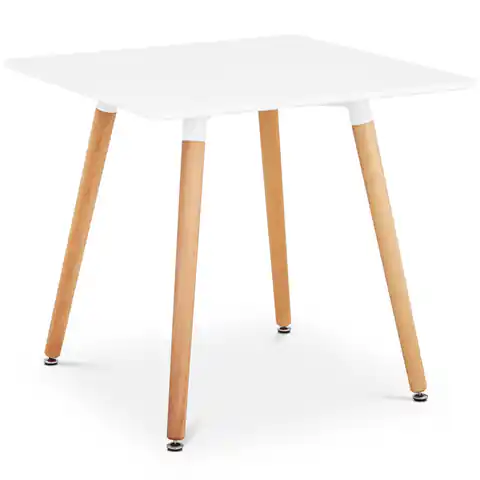 ⁨Skandinavischer Tisch für Büro Wohnzimmer modern quadratisch 80x80x75 cm⁩ im Wasserman.eu