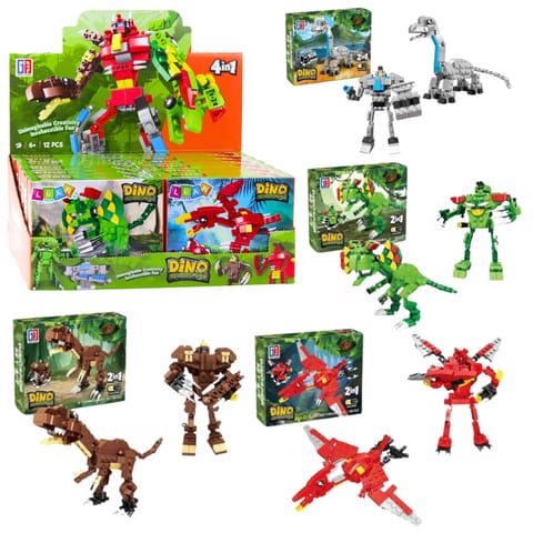 ⁨Klocki Konstrukcyjne Dinozaur Robot 2w1 50-70 el. Mix⁩ w sklepie Wasserman.eu