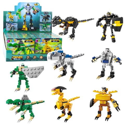 ⁨Klocki Konstrukcyjne Dinozaur Robot 2w1 57-70 el. Mix⁩ w sklepie Wasserman.eu