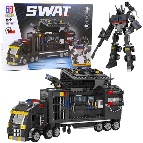 ⁨Klocki Konstrukcyjne 8w1 Pojazd SWAT Policja Robot 826 el.⁩ w sklepie Wasserman.eu