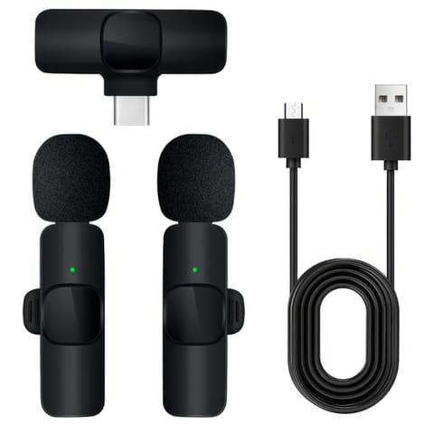 ⁨Mikrofon Bezprzewodowy 2 szt. Krawatowy USB-C Klips Android⁩ w sklepie Wasserman.eu