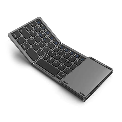 ⁨Składana Bezprzewodowa Klawiatura Bluetooth 15m Touchpad⁩ w sklepie Wasserman.eu