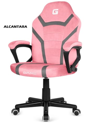 ⁨Fotel obrotowy do biurka MARIO ALCANTARA PINK + GREY⁩ w sklepie Wasserman.eu