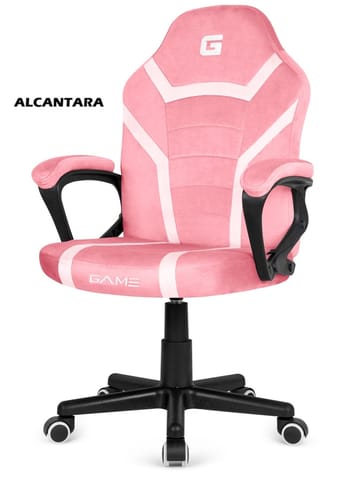 ⁨Fotel obrotowy do biurka MARIO ALCANTARA PINK + WHITE⁩ w sklepie Wasserman.eu