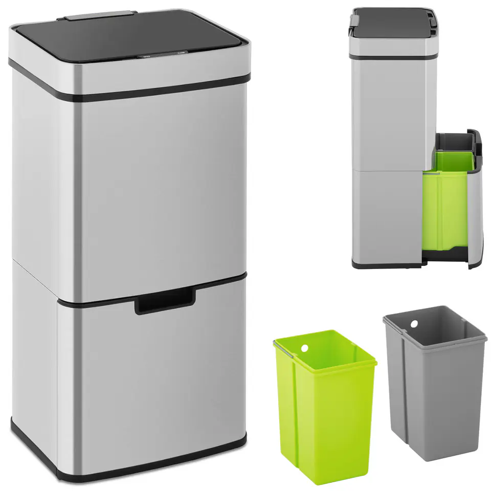 ⁨Automatic non-contact trash can with motion sensor 30 cm - 3 bins 72 l⁩ at Wasserman.eu