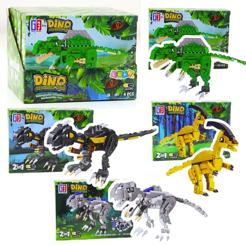 ⁨Klocki Konstrukcyjne Zestaw Dinozaur Robot 2w1 153-179 el. Mix⁩ w sklepie Wasserman.eu