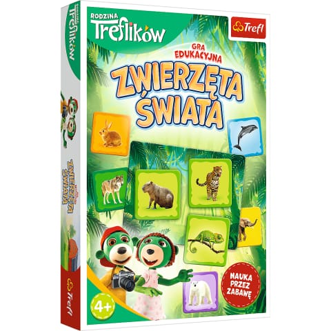 ⁨Gra dla dzieci Zwierzęta Świata Rodzina Treflików 02337⁩ w sklepie Wasserman.eu