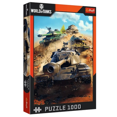 ⁨Puzzle - 1000 - World of Tanks: Czołgi w boju Trefl 10943⁩ w sklepie Wasserman.eu