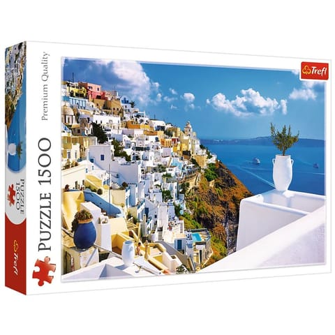 ⁨Puzzle - 1500 - Santorini, Grecja Trefl 26119⁩ w sklepie Wasserman.eu