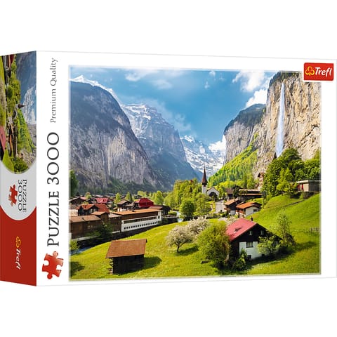 ⁨Puzzle - 3000 - Lauterbrunnen, Szwajcaria Trefl 33076⁩ w sklepie Wasserman.eu