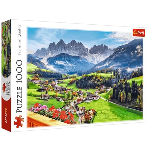 ⁨Puzzle - 1000 - St. Magdalena, Dolomity, Włochy Trefl 10946⁩ w sklepie Wasserman.eu