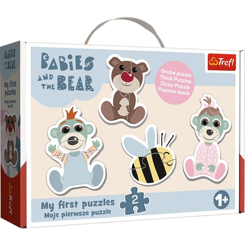 ⁨Puzzle - Baby Classic - Przyjacielskie Bobaski -Bobaski i Miś Trefl 36139⁩ w sklepie Wasserman.eu