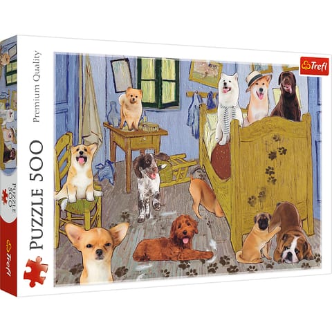 ⁨Puzzle - 500 - Pokój van Gogha Psia Rewolucja Trefl 37539⁩ w sklepie Wasserman.eu