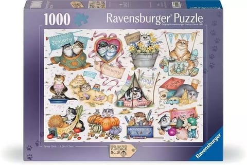 Puzzle 1000 Kalendarz Szalonych Kotów w sklepie Wasserman.eu
