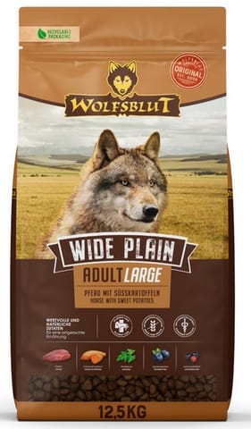 ⁨Wolfsblut Dog Wide Plain Large Breed horsemeat and sweet potatoes 12,5kg⁩ at Wasserman.eu