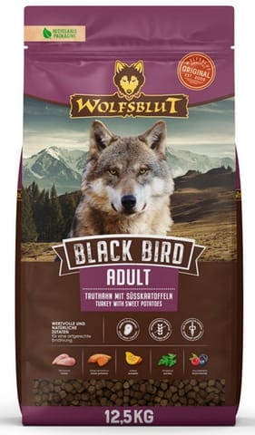 ⁨Wolfsblut Dog Black Bird Adult Large - indyk i bataty 12,5kg⁩ w sklepie Wasserman.eu