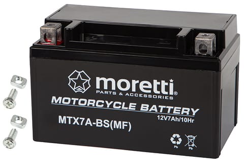 ⁨Akumulator motocyklowy Moretti AGM (Gel) MTX7A-BS 12V 7Ah⁩ w sklepie Wasserman.eu