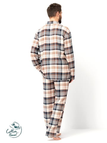 PIŻAMA KEY MNS-443 B25 3XL-4XL (kolor beżowo-brązowy, rozmiar 4XL) w sklepie Wasserman.eu