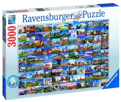 Puzzle 3000 99 pięknych miejsc w Europie w sklepie Wasserman.eu