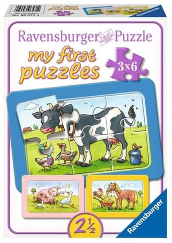 ⁨Puzzle 3x6 Zwierzaki⁩ w sklepie Wasserman.eu