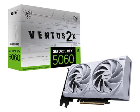 ⁨Karta graficzna MSI GeFroce RTX 5060 8G VENTUS 2X OC WHITE (RTX 5060 8G VENTUS 2X OC WHITE)⁩ w sklepie Wasserman.eu