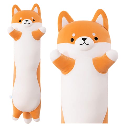⁨Pluszowa Maskotka Pies Shiba Poduszka Podłużna Wałek 60cm⁩ w sklepie Wasserman.eu
