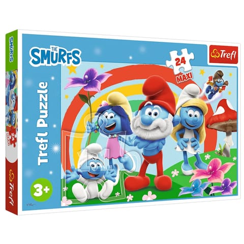 ⁨Puzzle - 24 Maxi - Smerfny dzień - The Smurfs 14374⁩ w sklepie Wasserman.eu